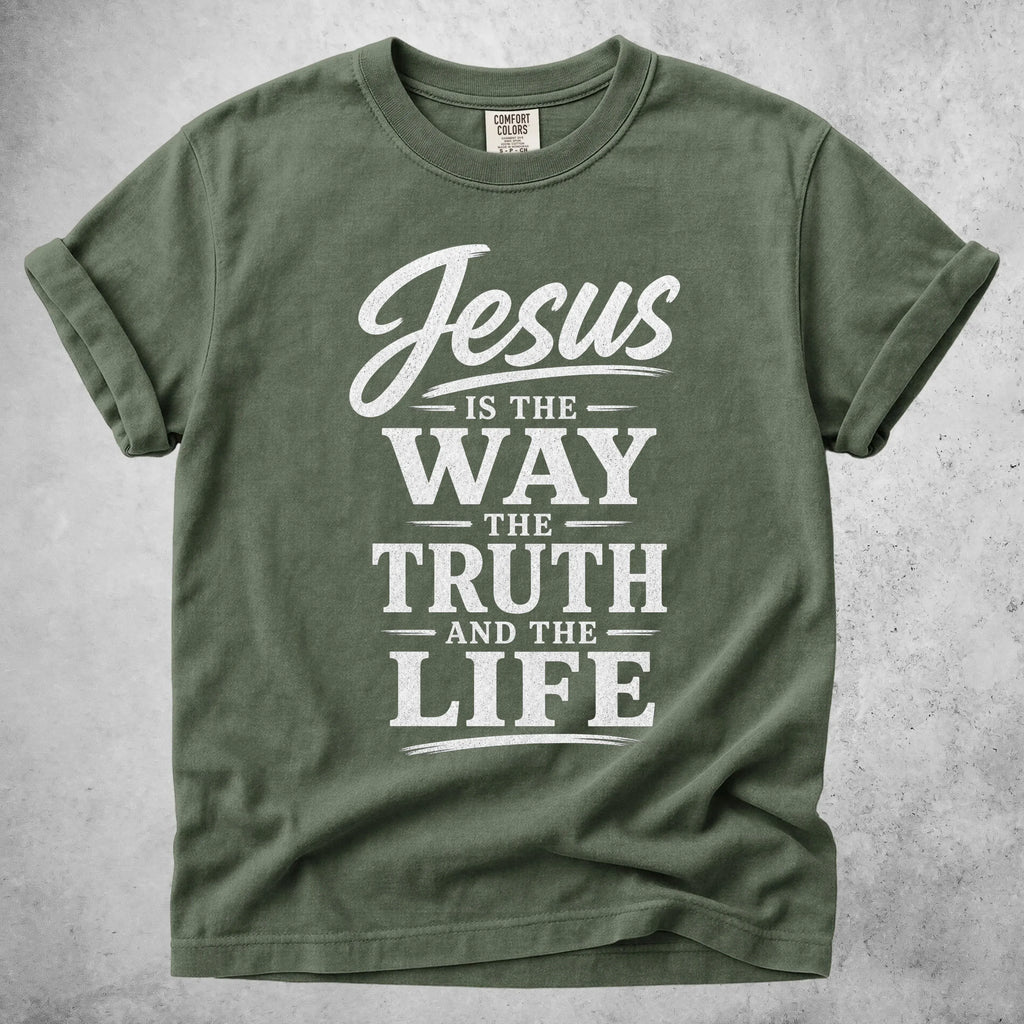 Printify T-Shirt Moss / S Jesus IS THE WAY