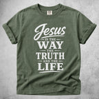 Printify T-Shirt Moss / S Jesus IS THE WAY