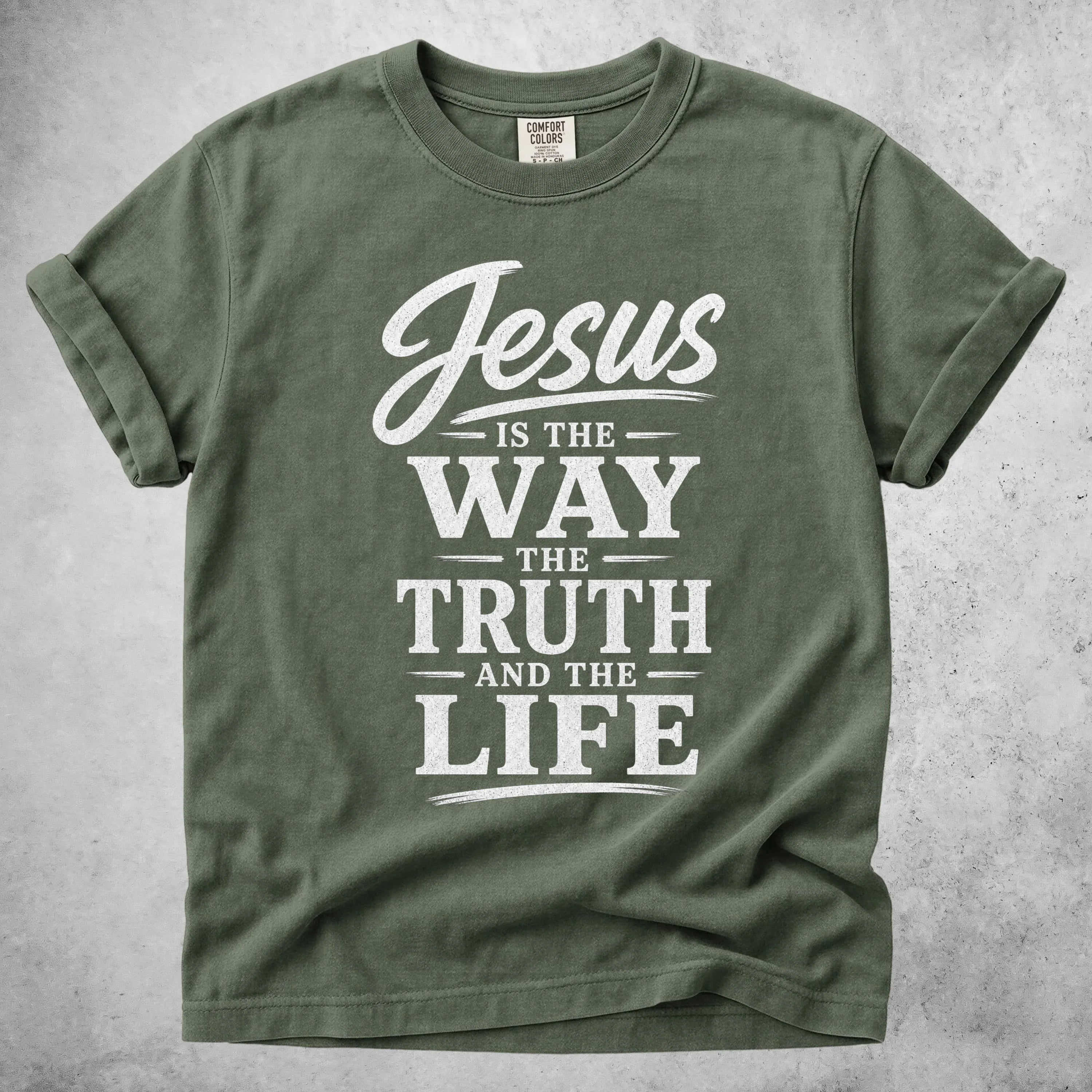 Printify T-Shirt Moss / S Jesus IS THE WAY
