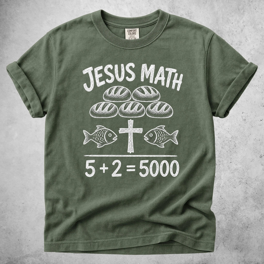 Printify T-Shirt Moss / S JESUS MATH - T-Shirt