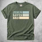 Printify T-Shirt Moss / S Jesus Saves Bro T-Shirt