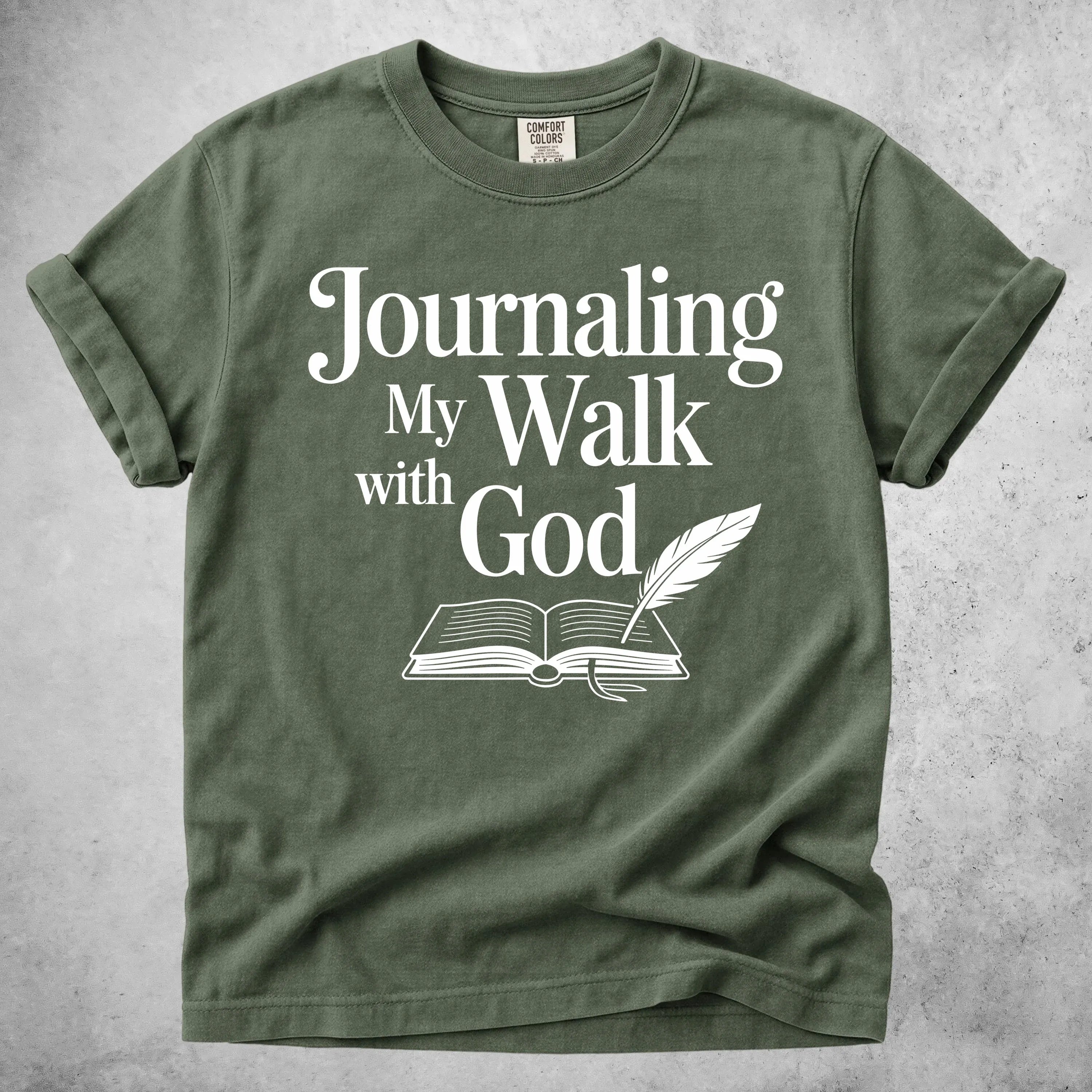 Printify T-Shirt Moss / S Journaling My Walk with God T-Shirt