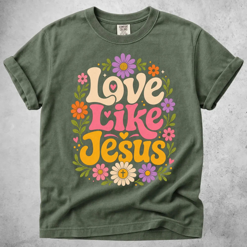 Printify T-Shirt Moss / S Love Like Jesus T-Shirt