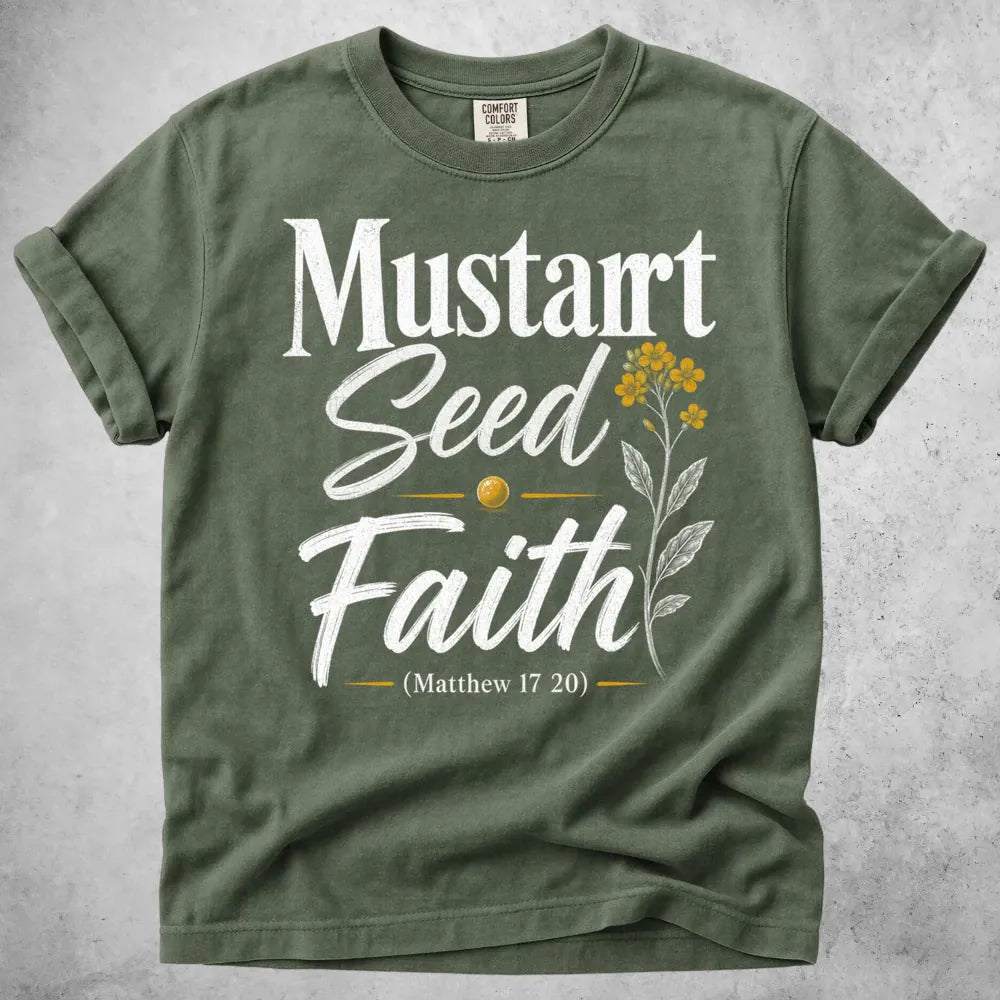 Printify T-Shirt Moss / S Mustard Seed T-Shirt