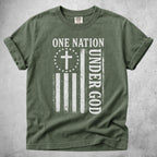 Printify T-Shirt Moss / S ONE NATION UNDER GOD T-Shirt