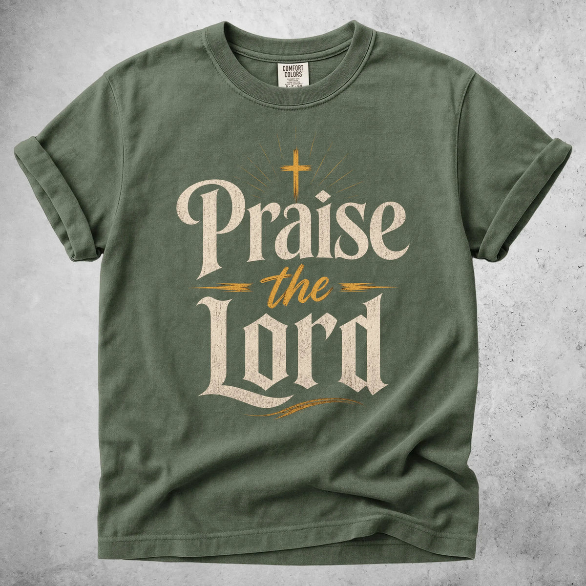 Printify T-Shirt Moss / S Praise the Lord T-Shirt