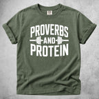 Printify T-Shirt Moss / S Proverbs and Protein T-Shirt
