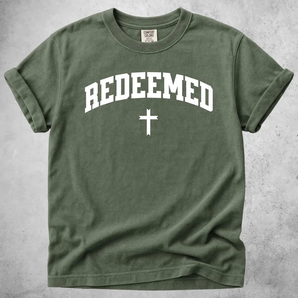 Printify T-Shirt Moss / S Redeemed Christian T-Shirt