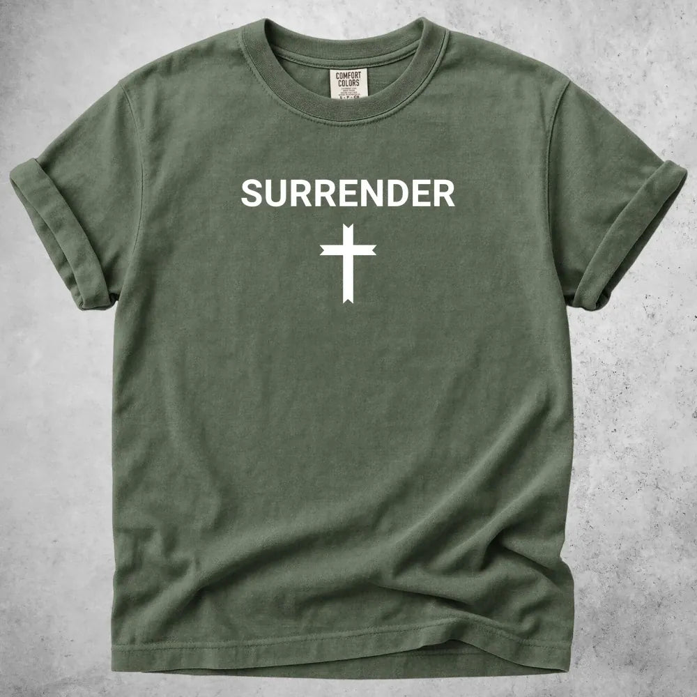 Printify T-Shirt Moss / S Surrender T-Shirt