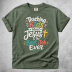 Printify T-Shirt Moss / S Teaching Kids About Jesus is The Best Job Ever