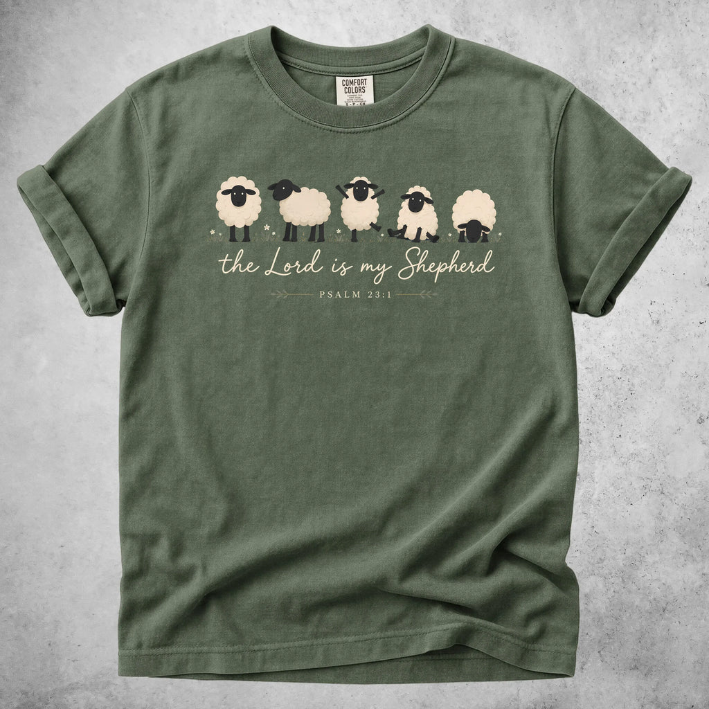 Printify T-Shirt Moss / S The Lord is My Shepherd T-Shirt