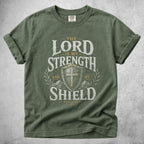 Printify T-Shirt Moss / S THE LORD IS MY STRENGTH - T-Shirt