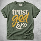 Printify T-Shirt Moss / S Trust God Bro T-Shirt