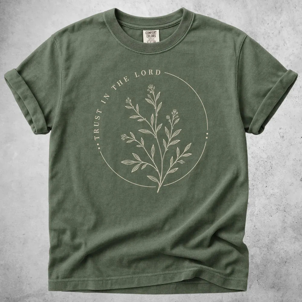 Printify T-Shirt Moss / S Trust in the Lord T-Shirt