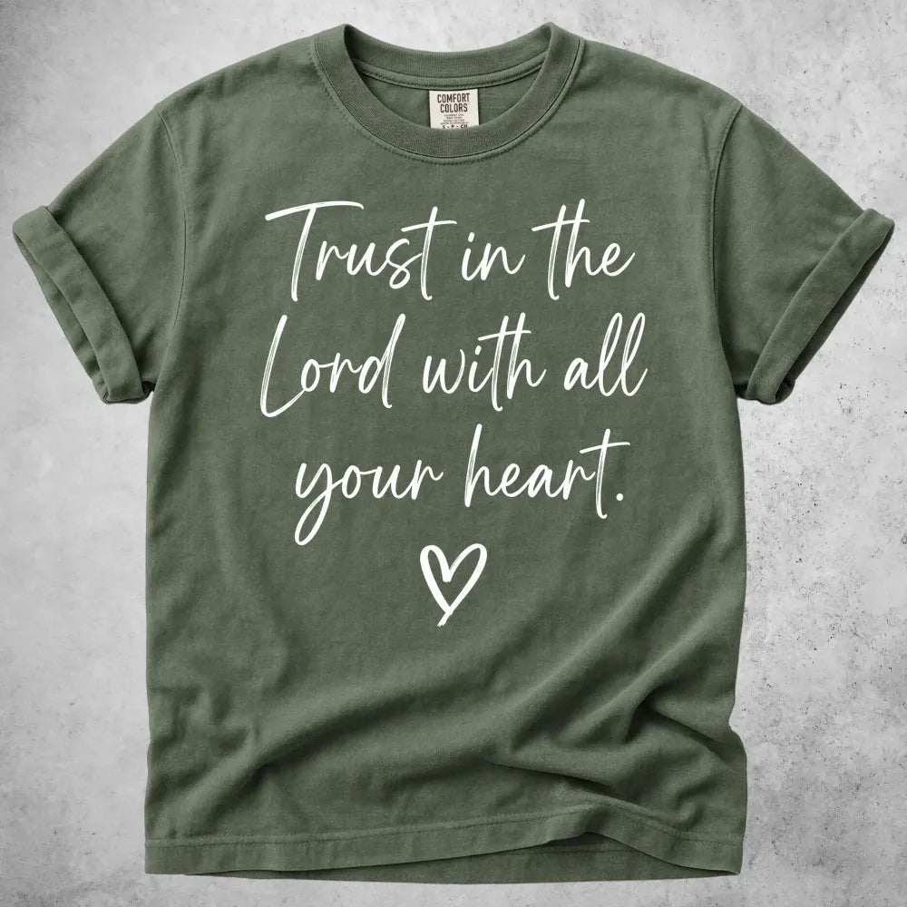 Printify T-Shirt Moss / S Trust in the Lord T-Shirt