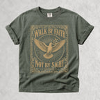 Printify T-Shirt Moss / S Walk By Faith