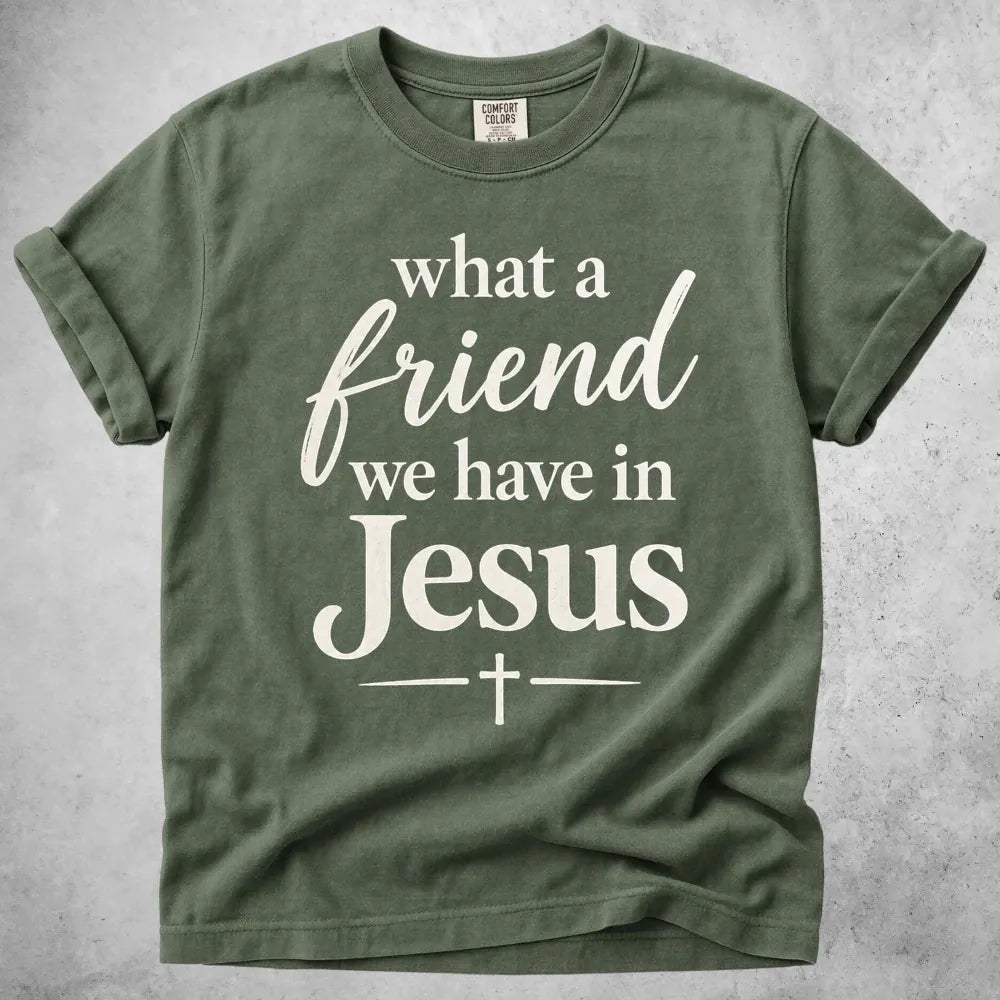 Printify T-Shirt Moss / S What a Friend T-Shirt