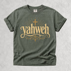 Printify T-Shirt Moss / S Yahweh Script