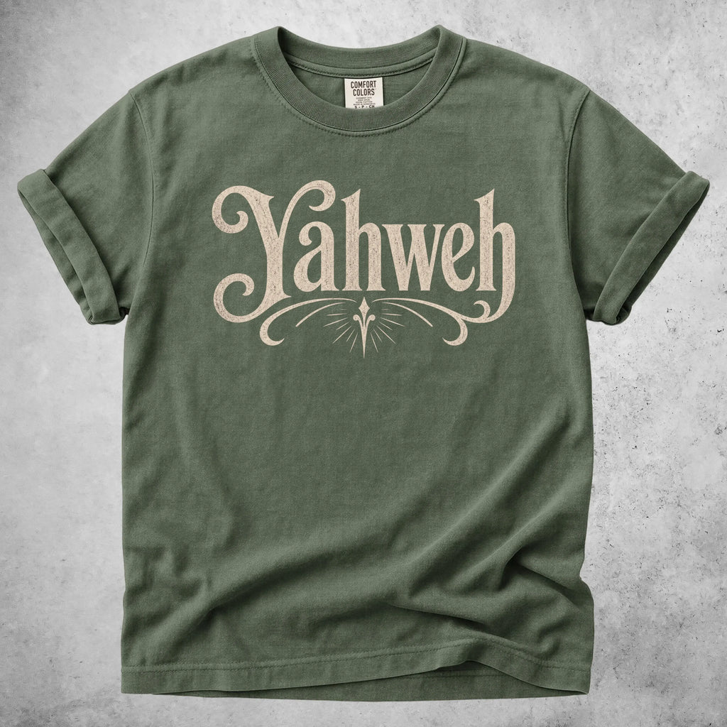 Printify T-Shirt Moss / S Yahweh T-Shirt