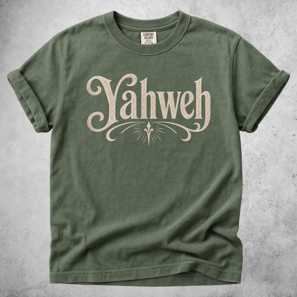 Printify T-Shirt Moss / S Yahweh T-Shirt