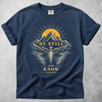 Printify T-Shirt Navy / M Be Still - T-Shirt