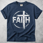 Printify T-Shirt Navy / M Faith Christian T-Shirt