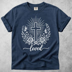 Printify T-Shirt Navy / M Loved Christian T-Shirt