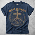 Printify T-Shirt Navy / M Rooted & Grounded