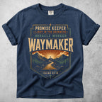 Printify T-Shirt Navy / M Waymaker - Isaiah 42:16