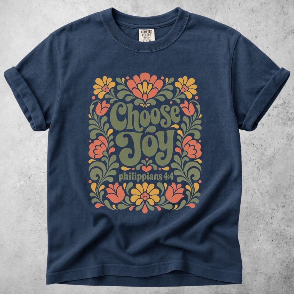Printify T-Shirt Navy / S Choose Joy T-Shirt