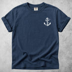 Printify T-Shirt Navy / S Christian Anchor Cross