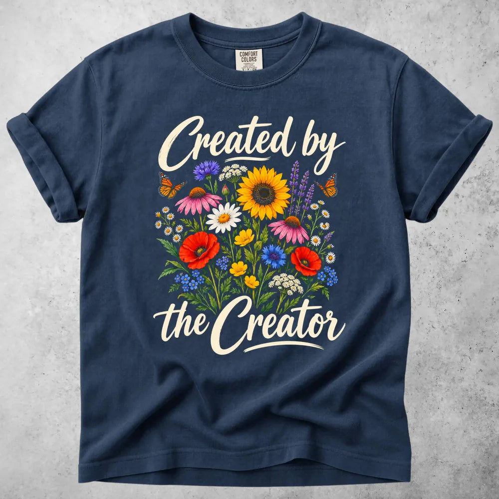 Printify T-Shirt Navy / S Created by the Creator T-Shirt