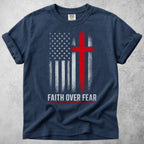 Printify T-Shirt Navy / S Faith Over Fear T-Shirt