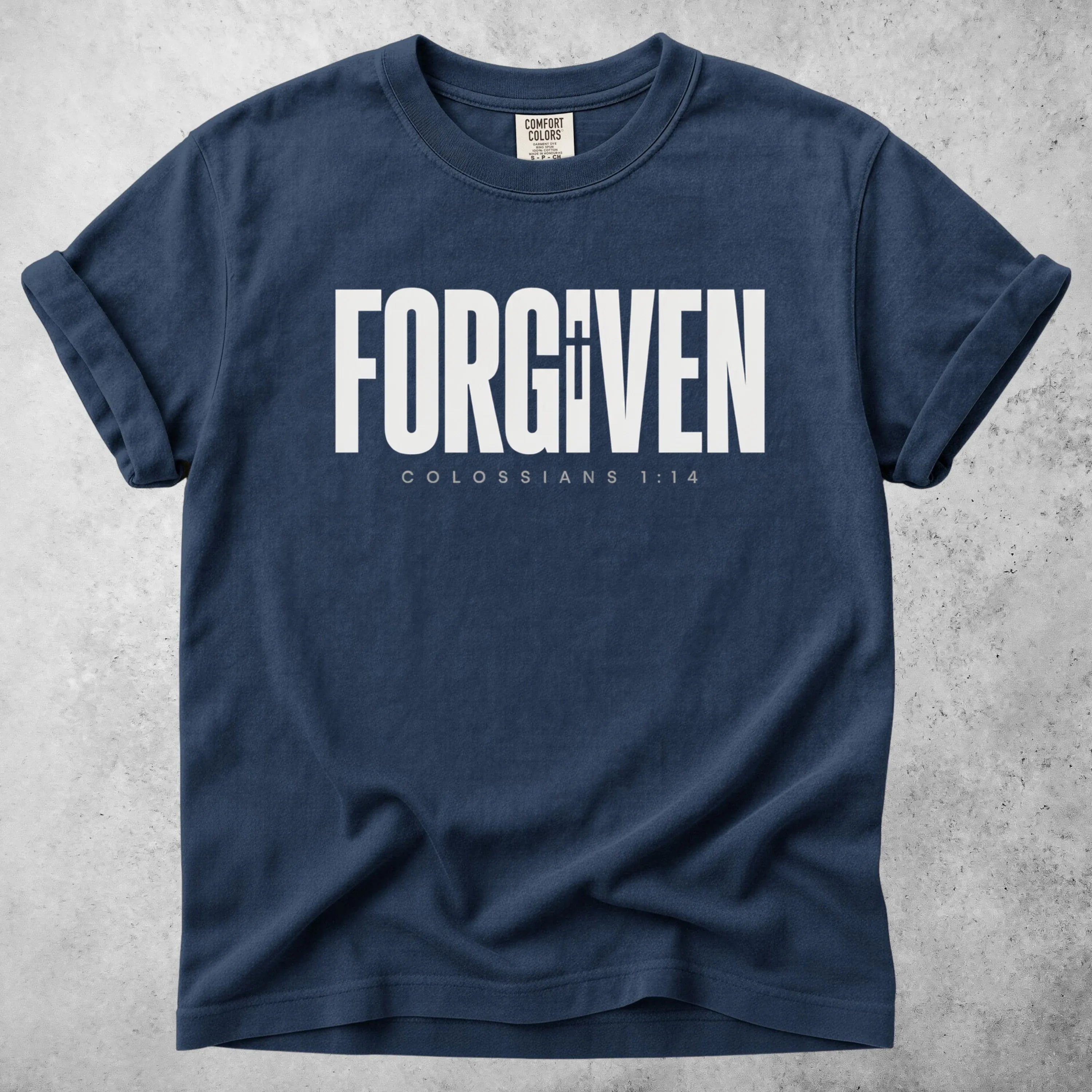 Printify T-Shirt Navy / S FORGIVEN - T-Shirt