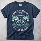 Printify T-Shirt Navy / S God Is My Anchor T-Shirt