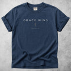 Printify T-Shirt Navy / S GRACE WINS -T-Shirt