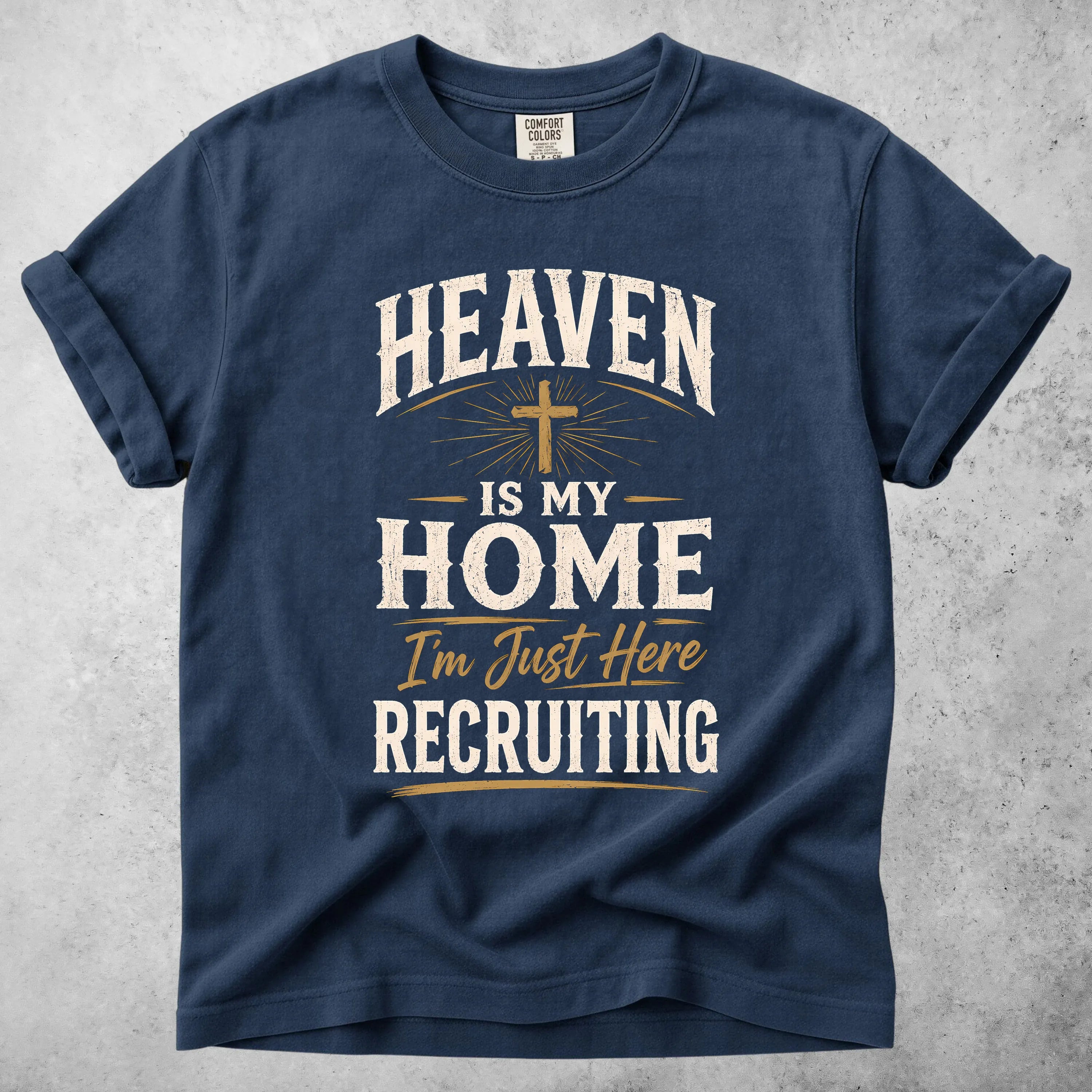 Printify T-Shirt Navy / S HEAVEN IS MY HOME  - T-Shirt