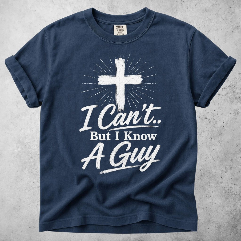 Printify T-Shirt Navy / S I Can't
