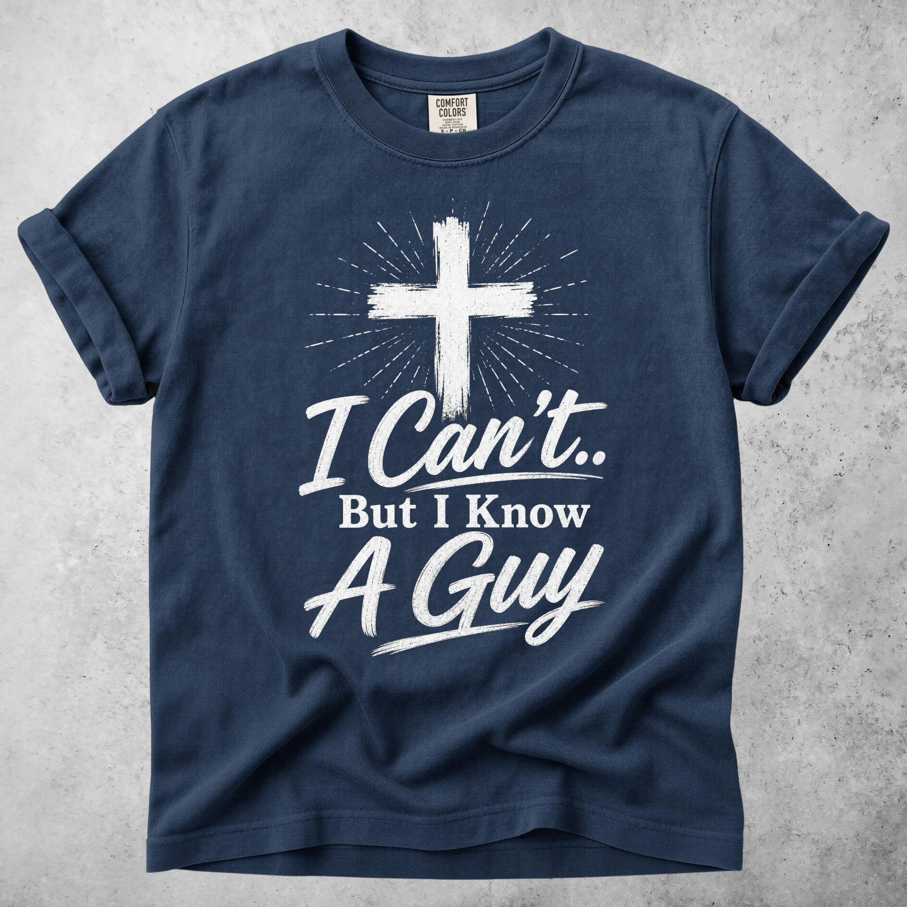 Printify T-Shirt Navy / S I Can't