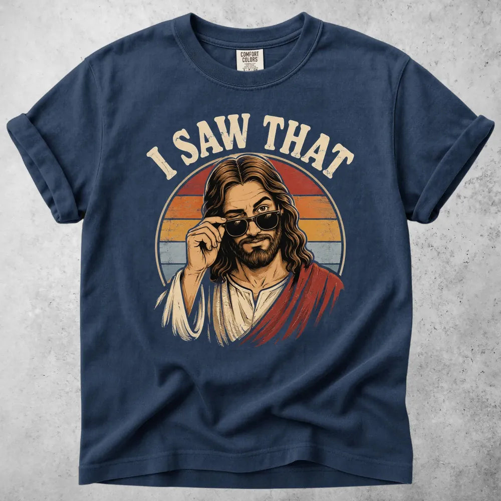 Printify T-Shirt Navy / S i saw that funny vintage T-Shirt