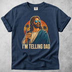 Printify T-Shirt Navy / S im telling dad funny dad joke father copy T-Shirt