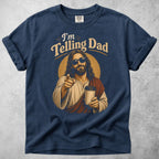 Printify T-Shirt Navy / S im telling dad funny dad joke father T-Shirt