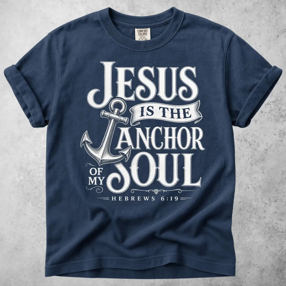 Printify T-Shirt Navy / S Jesus Is the Anchor T-Shirt
