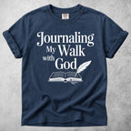 Printify T-Shirt Navy / S Journaling My Walk with God T-Shirt