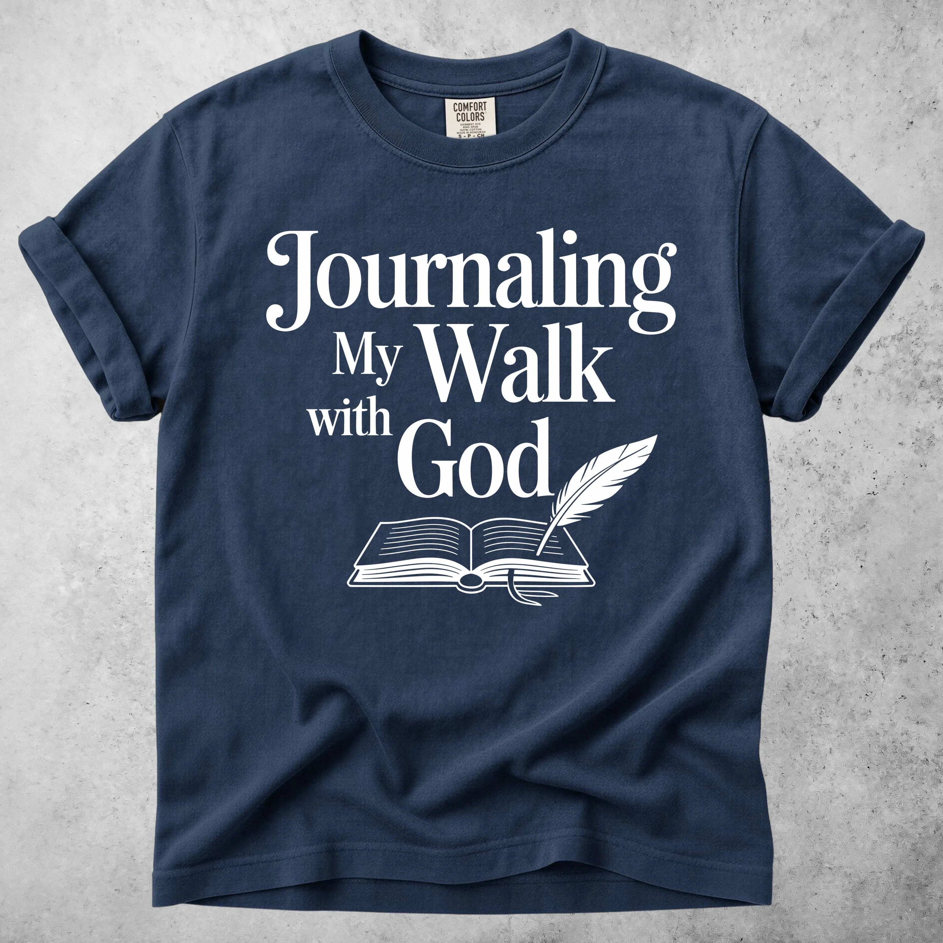 Printify T-Shirt Navy / S Journaling My Walk with God T-Shirt