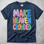 Printify T-Shirt Navy / S make heaven crowded funny T-Shirt
