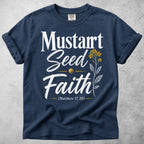 Printify T-Shirt Navy / S Mustard Seed T-Shirt