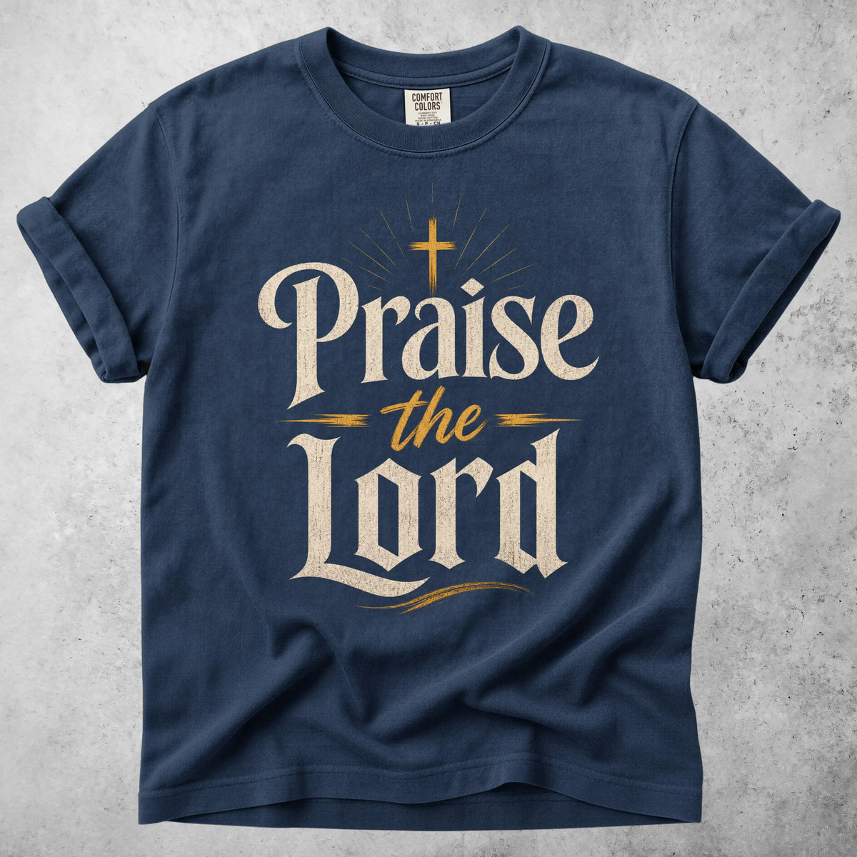 Printify T-Shirt Navy / S Praise the Lord T-Shirt