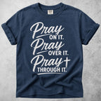 Printify T-Shirt Navy / S Pray On T-Shirt