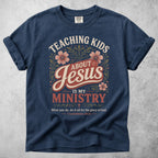 Printify T-Shirt Navy / S TEACHING KIDS ABOUT Jesus -Shirt